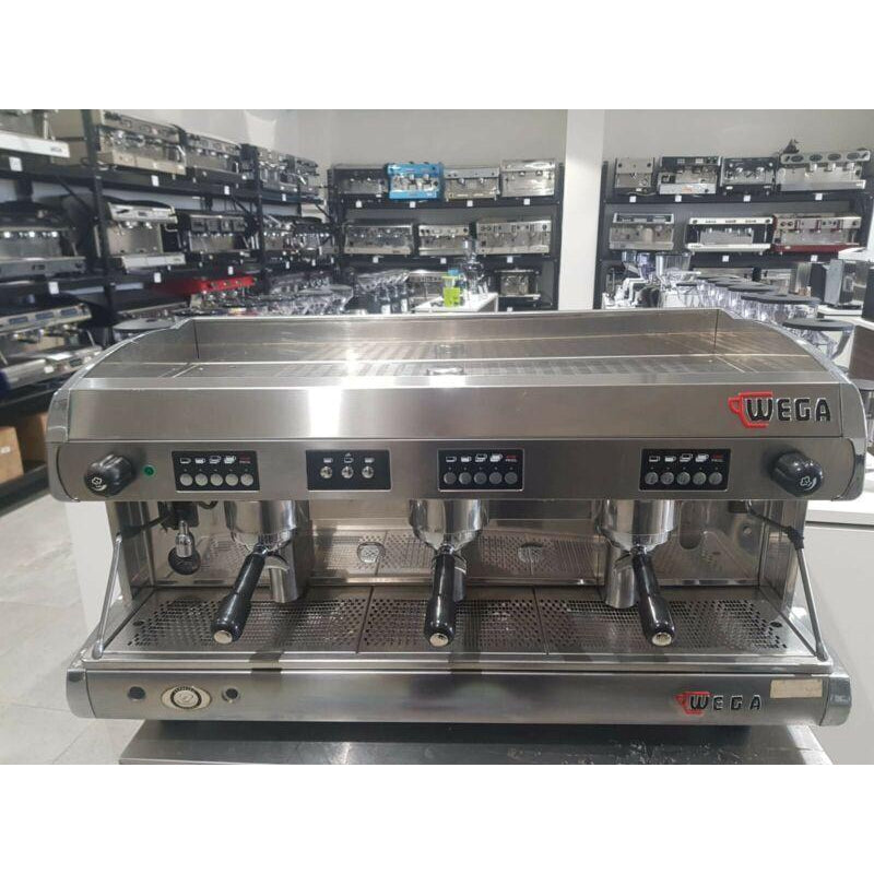 Great Condition 3 Group Cheap Wega Commercial Coffee Machine