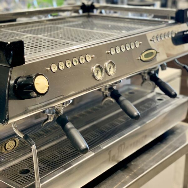 Pre Owned 3 Group La Marzocco GB5 Commercial Coffee Machine in black