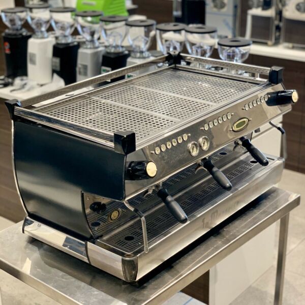 Pre Owned 3 Group La Marzocco GB5 Commercial Coffee Machine in black