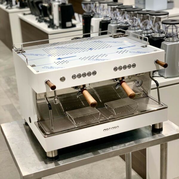 Brand New Ascaso Barista T white Timber Commercial Coffee Machine