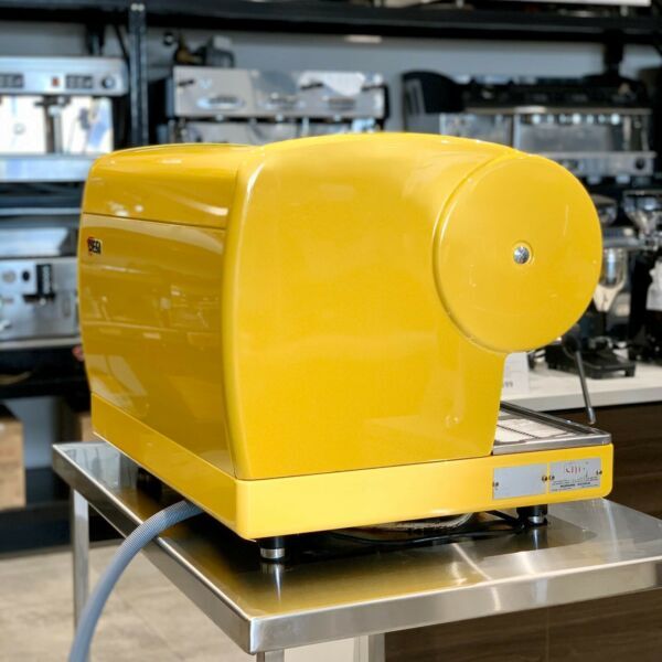 Beautiful 2 Group Sanmarino Commercial Coffee Machine in yellow