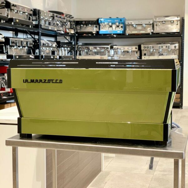 Pre-Owned 3 Group La Marzocco PB Campos Green Commercial Coffee Machine