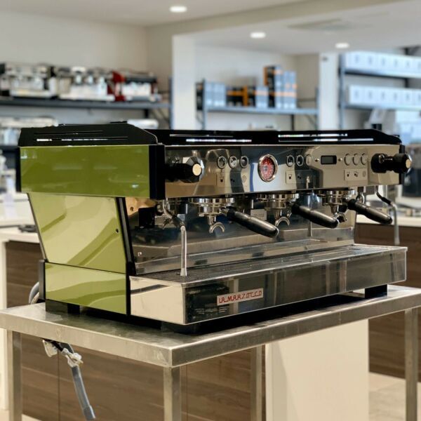 Pre-Owned 3 Group La Marzocco PB Campos Green Commercial Coffee Machine