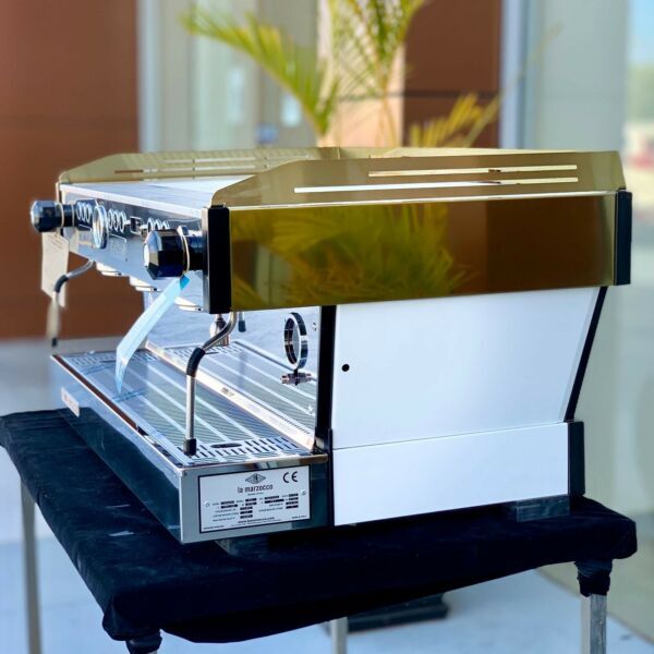 Demo-New 2020 Gold-Matt White La Marzocco PB Commercial Coffee Machine