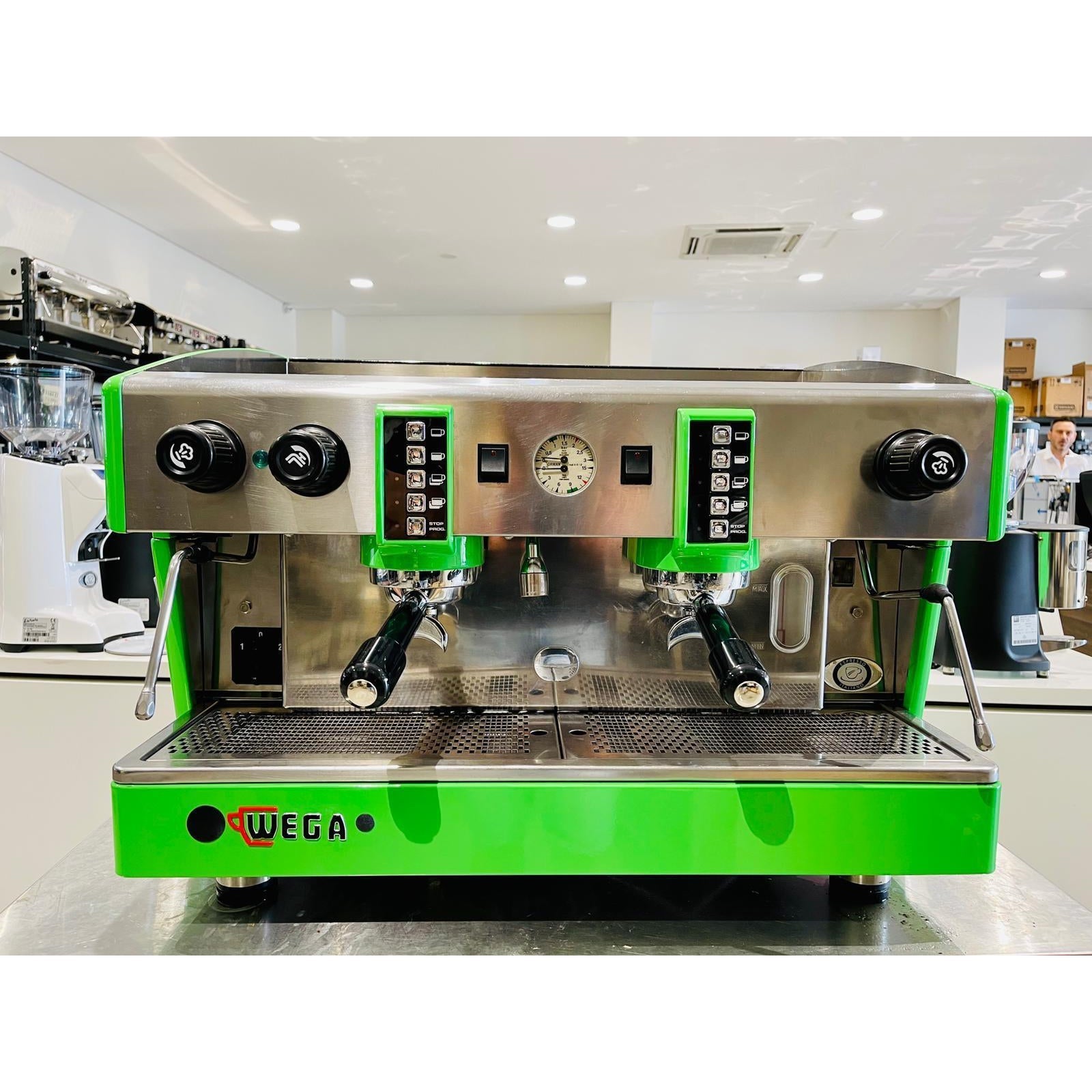 Wega Wega Atlas Used Hot Green Commercial Coffee Machine