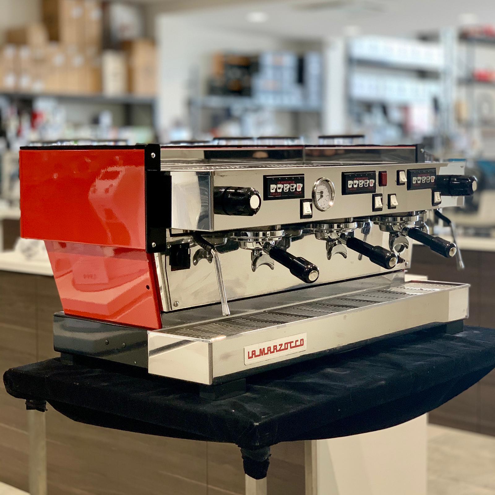 La Marzocco Pre owned Linea 3 Group AV High Cup Custom Red Commercial Coffee Machine