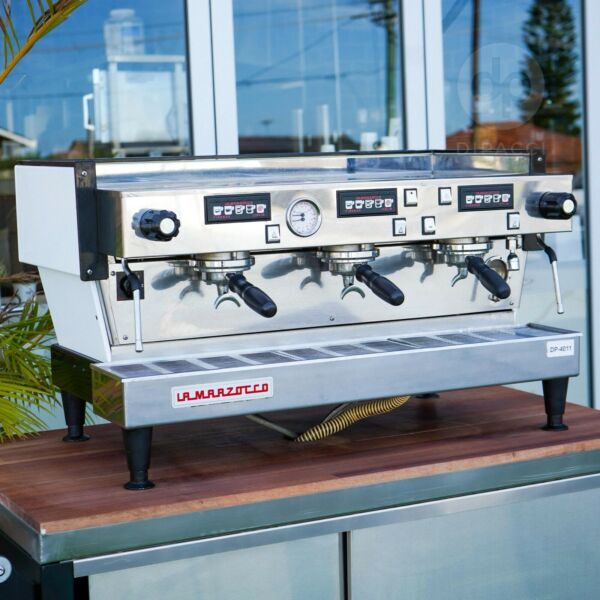 Immaculate Custom White La Marzocco Linea Commercial Coffee Machine