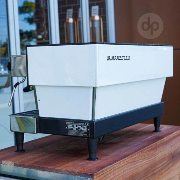 Immaculate Custom White La Marzocco Linea Commercial Coffee Machine