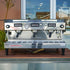 Immaculate Custom White La Marzocco Linea Commercial Coffee Machine