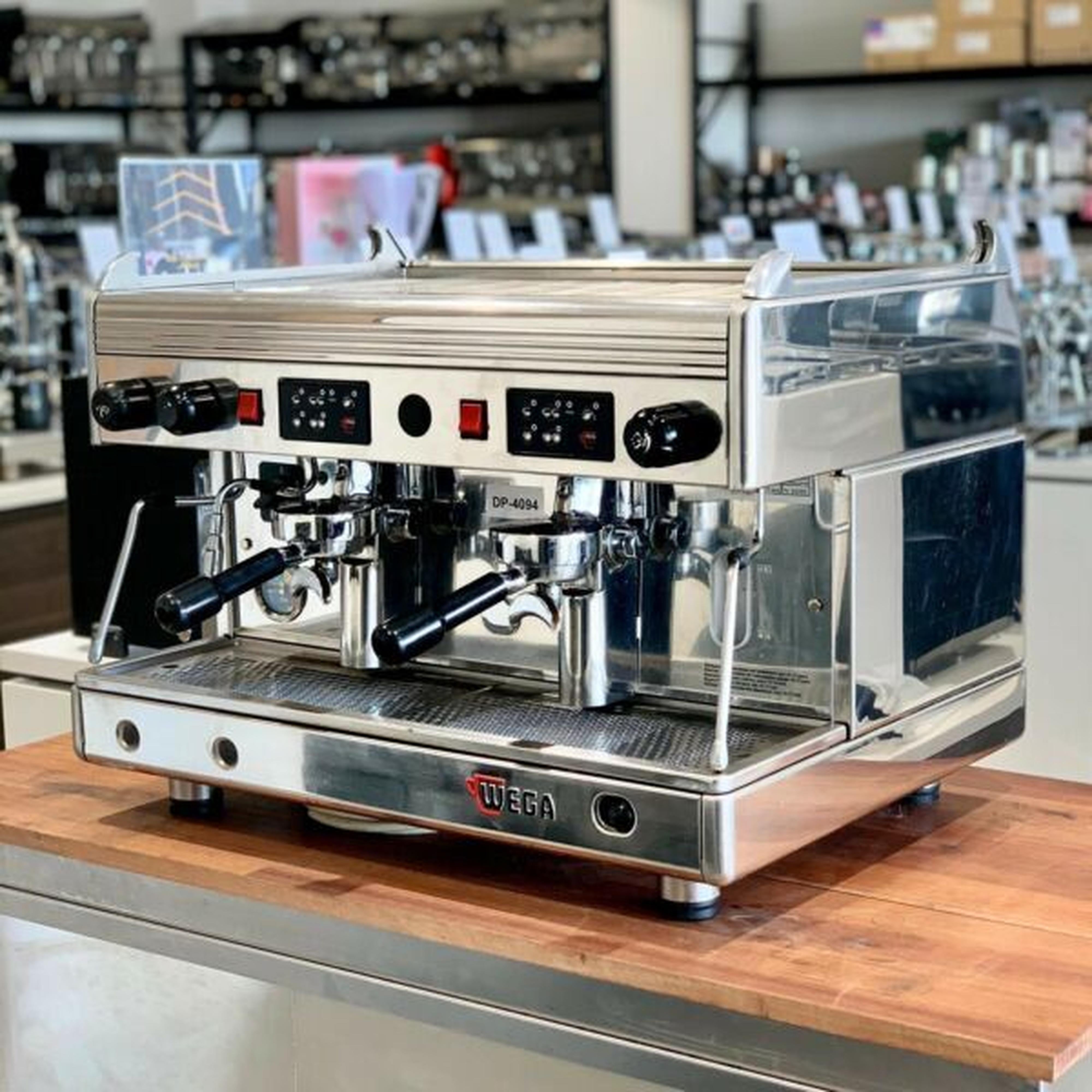 Cheap Fully Refurbished WEGA 2 Group Commercial Coffee Machine chrome