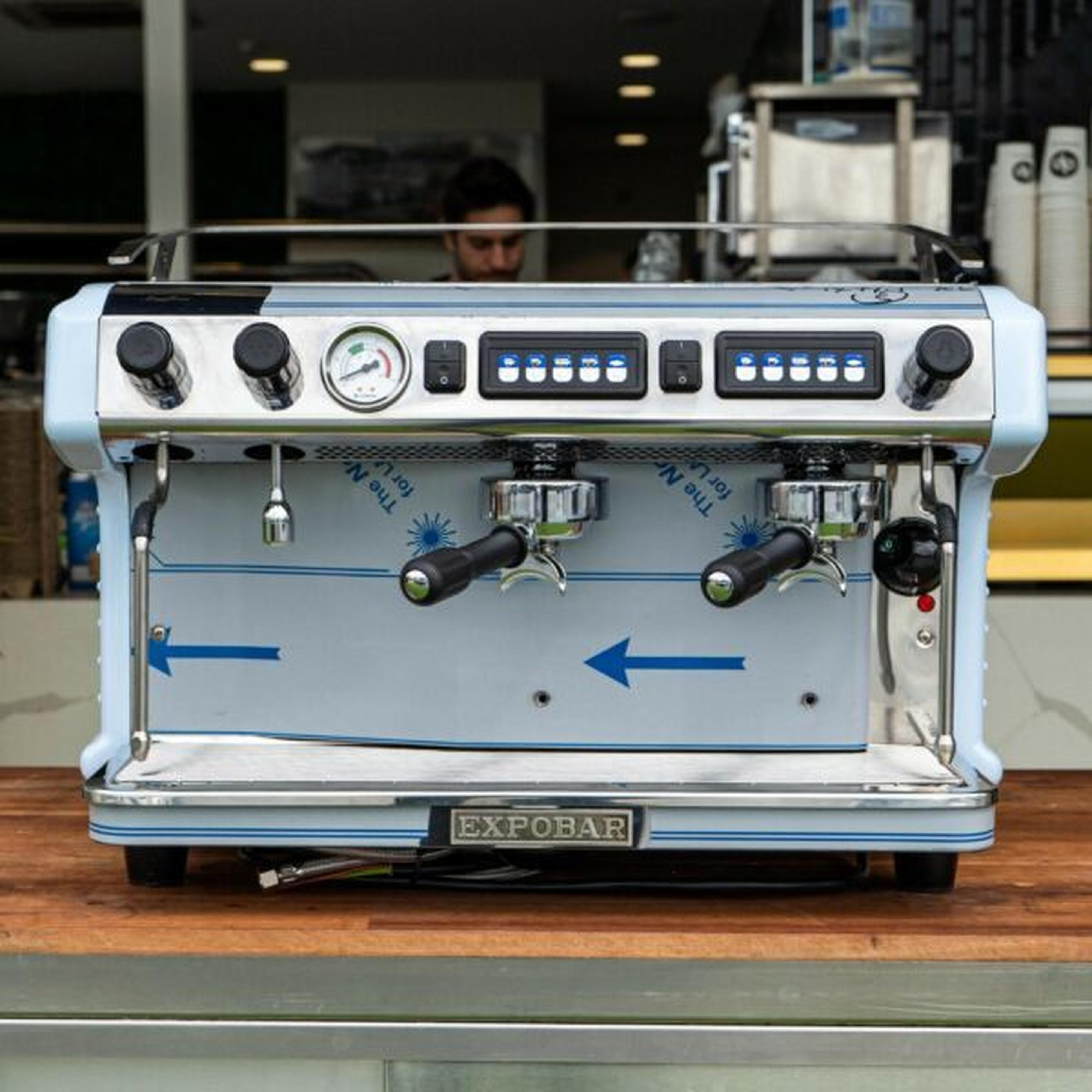 Brand New Expobar Ruggero V2 Baby Blue Commercial Coffee Machine