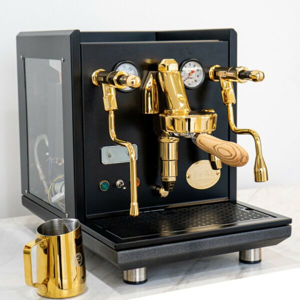 Brand New Custom 24 Carat Gold ECM Synchronika Coffee Machine