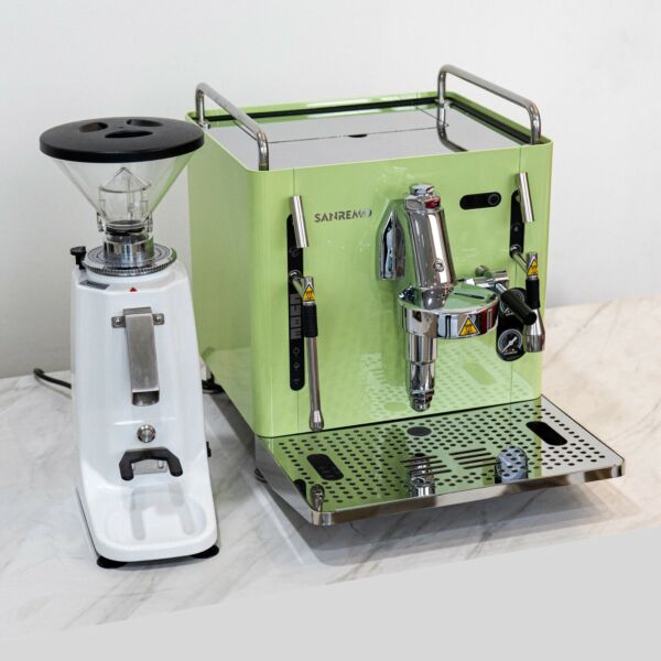 Brand New Sanremo Cube & Dosserless Grinder Home Barista Package