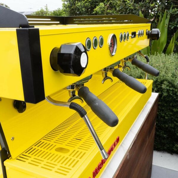 Brand New Custom Canary Yellow 3 Group PB Commercial Coffee Machine