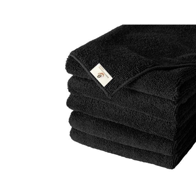 Barista Supplies 5 Black Microfiber Cloths