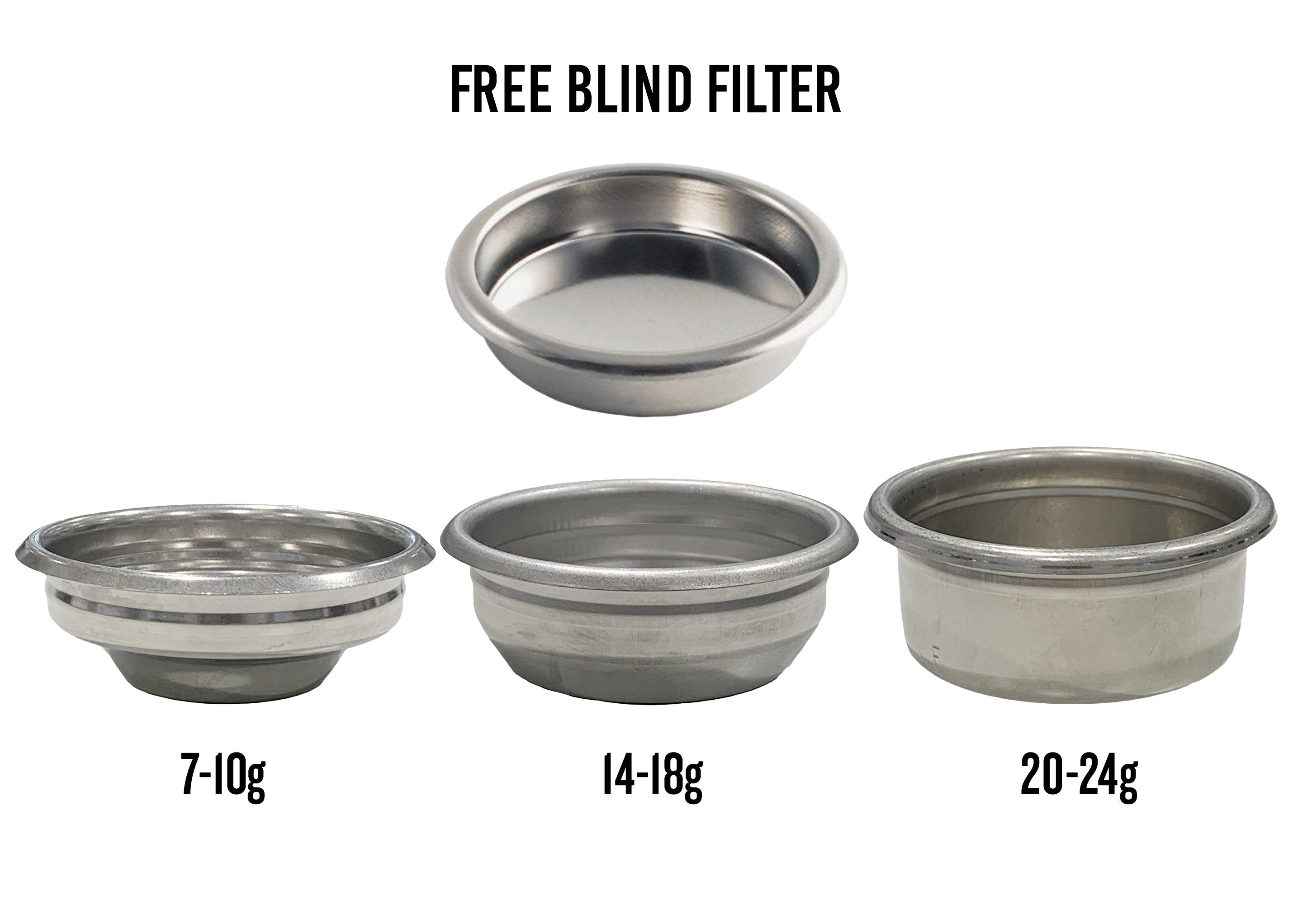 3 Pack Filter Baskets w/ Free Blind Filter - Select Sizes