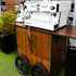 Retro Coffee Cart La Marzocco PB + Mazzer Grinder + Puq Press in White