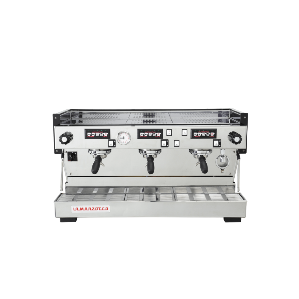 La Marzocco Linea Classic 3 Group AV Coffee Machine With Free Mazzer Robur Automatic Grinder and Puq Press Q1