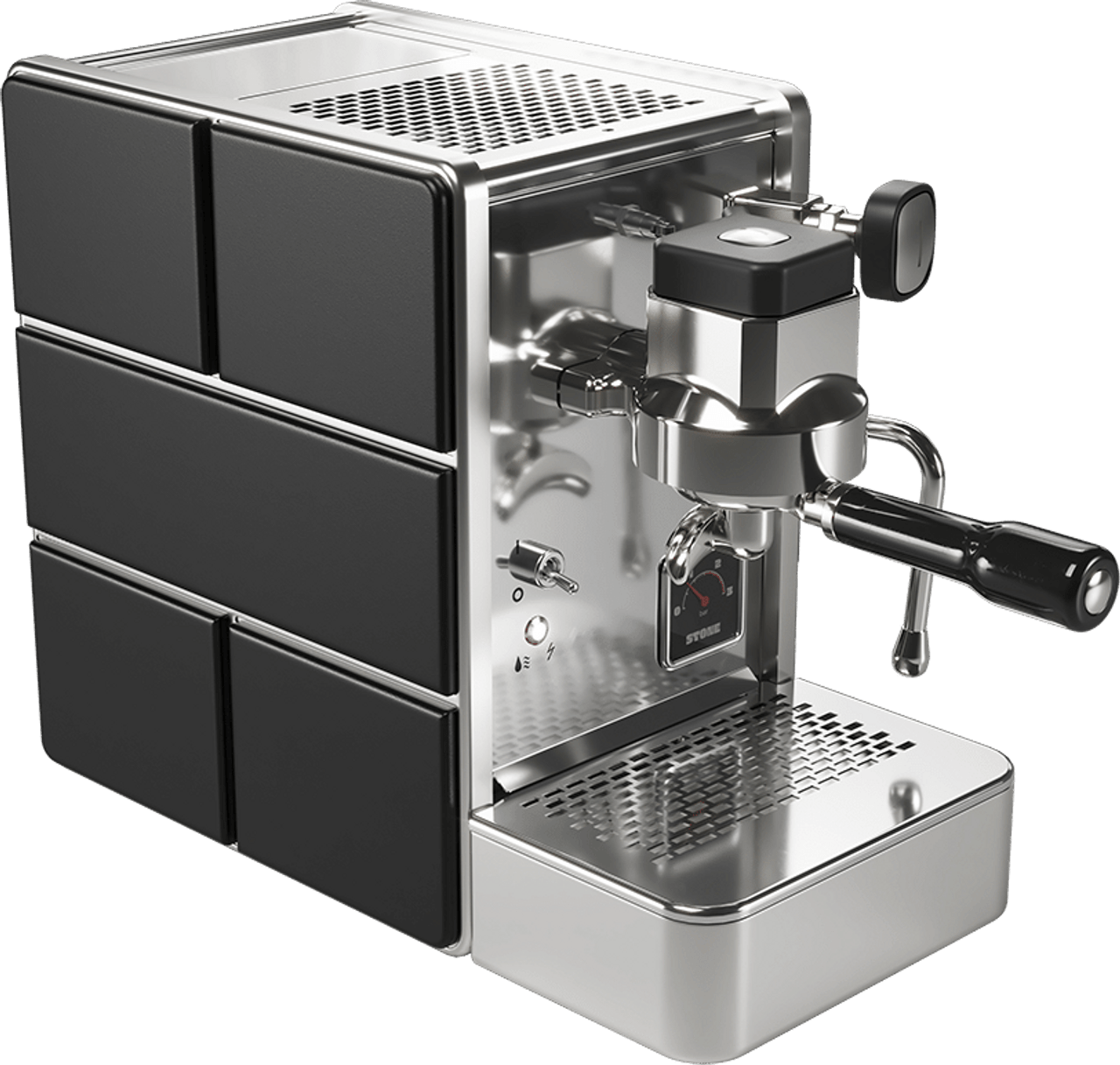 Stone Espresso Mine Black Coffee Machine