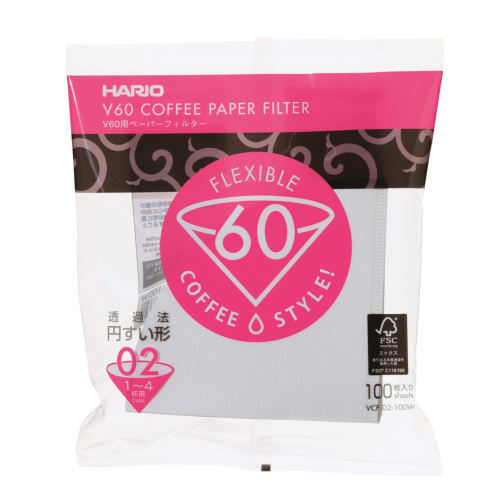 Hario V60 Filter Paper for 02 Dripper - 100pk