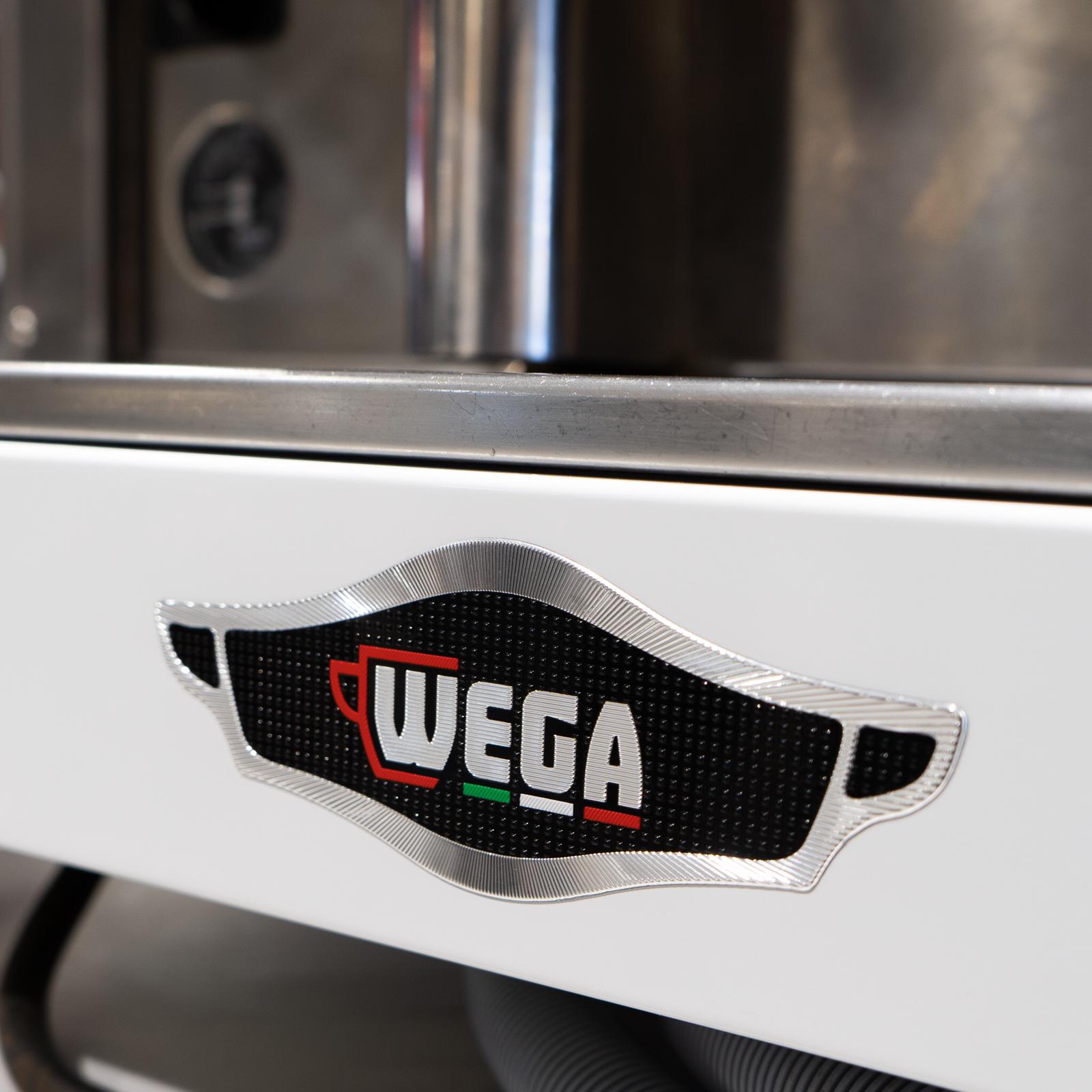 Clean Preowned 2 Group White High Cup Wega Pegaso Commercial Coffee Machine